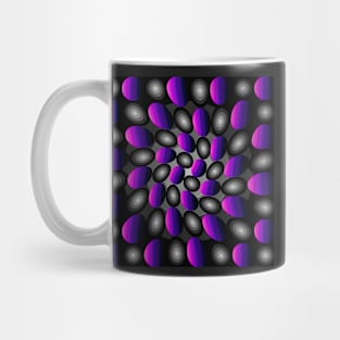 Modern Checkerboard in Purple Black Pink Mug